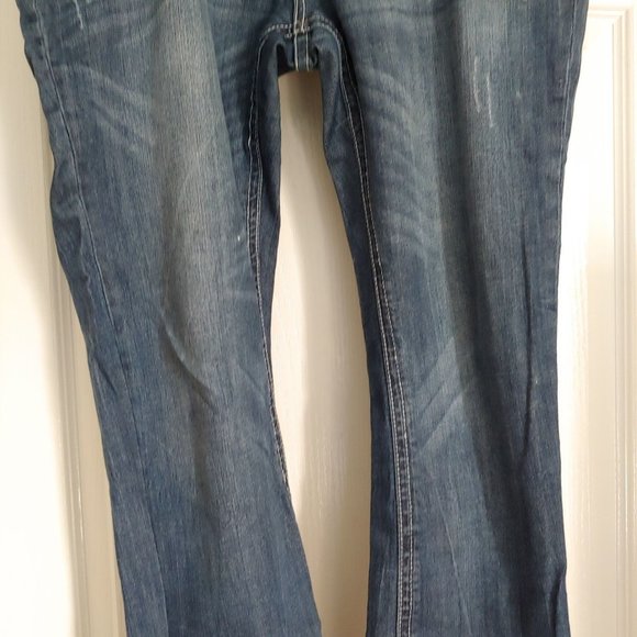 Grace In LA Midrise Straight Leg Lace Blingy Crystals Pocket Flaps 31 - Picture 4 of 16